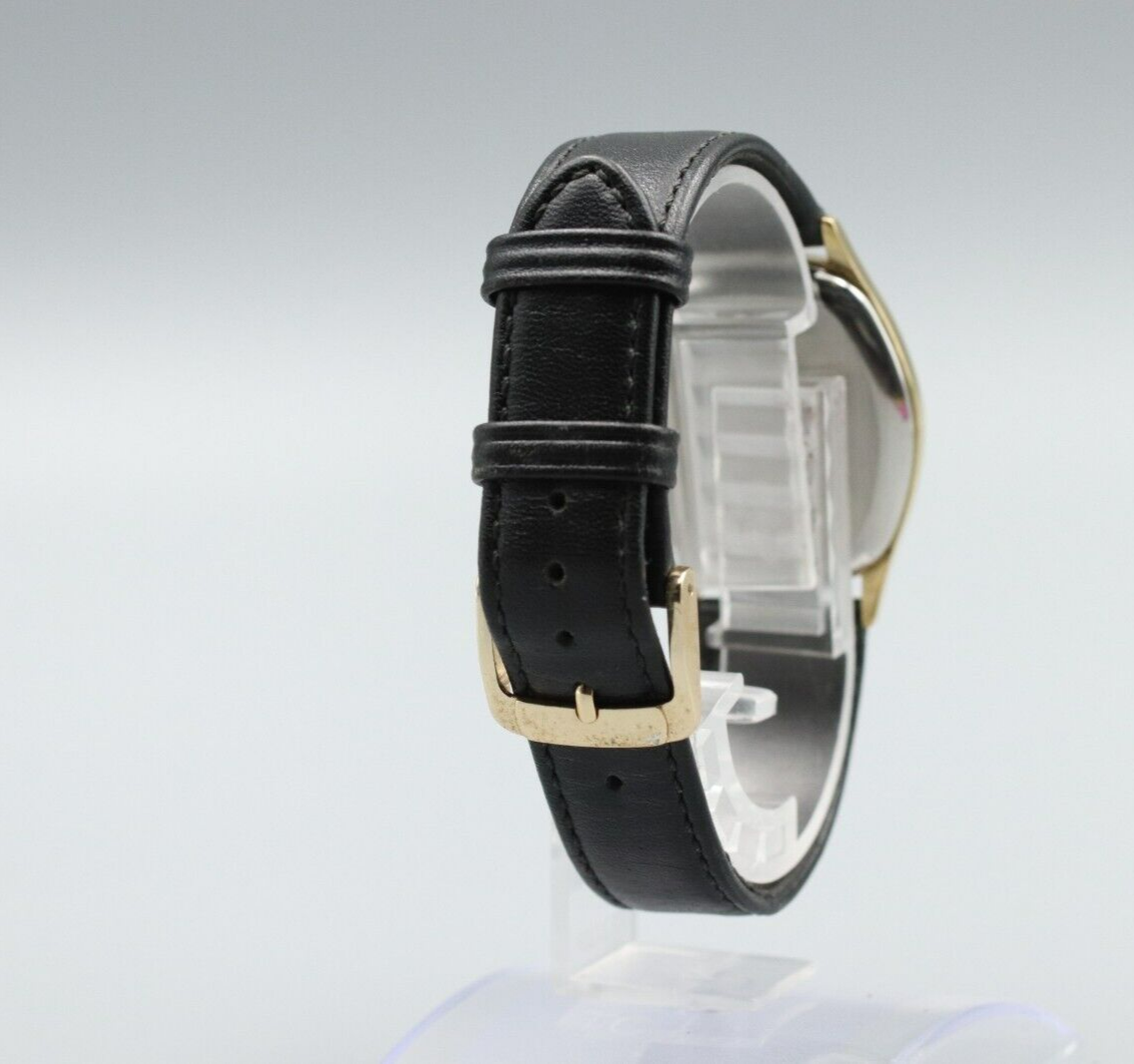 *Exc+5* Vintage OMEGA De Ville Cal.1330 Quartz Gold Dial Hexagon Mens Watch