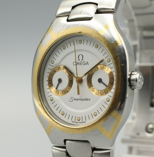 *N MINT* Vintage OMEGA Seamaster Ref.396.1022 Quartz White Dial 31mm Mens Watch