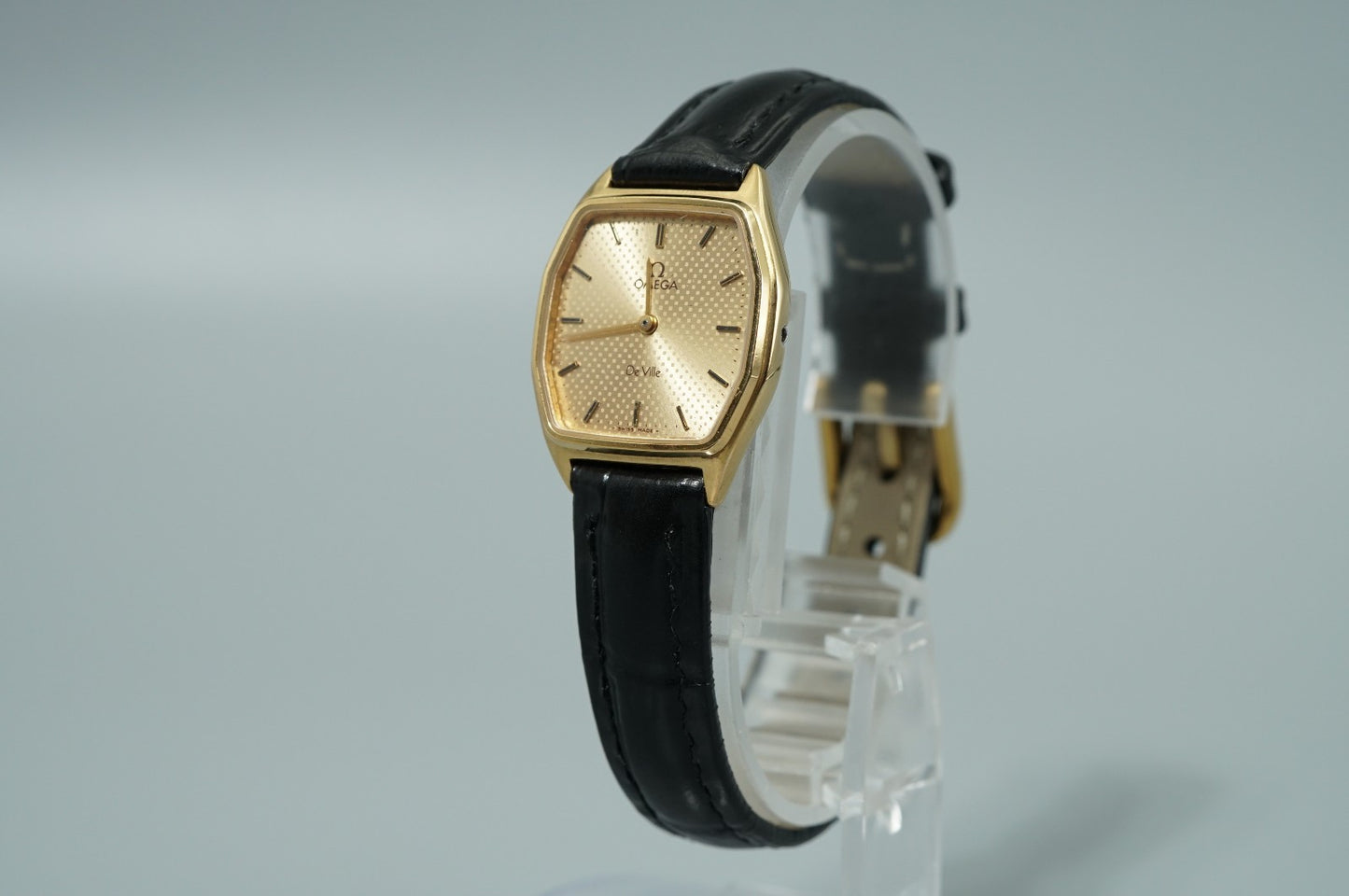 *N MINT* Vintage OMEGA De Ville Cal.1387 Quartz Gold Octagon 22mm Women Watch