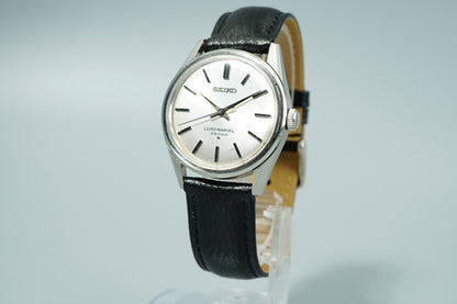 N MINT Vintage 1964 SEIKO LORD MARVEL 5740-8000 AT Silver Round 34mm Mens Watch
