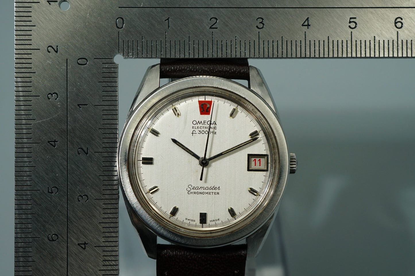 N MINT Vintage 1970 OMEGA Seamaster Cal.1250 Automatic Blue 36mm Mens Watch