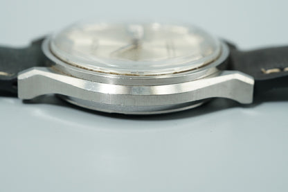 N MINT Vintage 1967 SEIKO BUSINESS-A 8346-8000 Hand Wind Silver  36mm Mens Watch