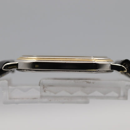 *Exc+4* Vintage 1990s SEIKO Chariot 5930-5600 Qz Navy Square 30mm Mens Watch
