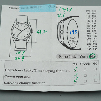 *NEAR MINT* Vintage SEIKO Weekdater 6206-8990 AT Silver Round 37mm Mens Watch