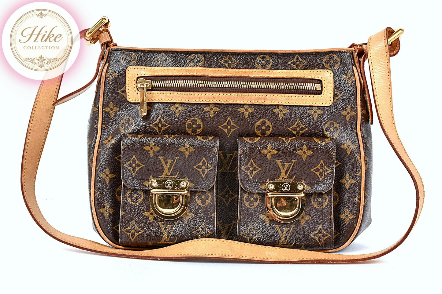Louis Vuitton Hudson GM Monogram Shoulder Bag M40045 Authentic Condition *AB*