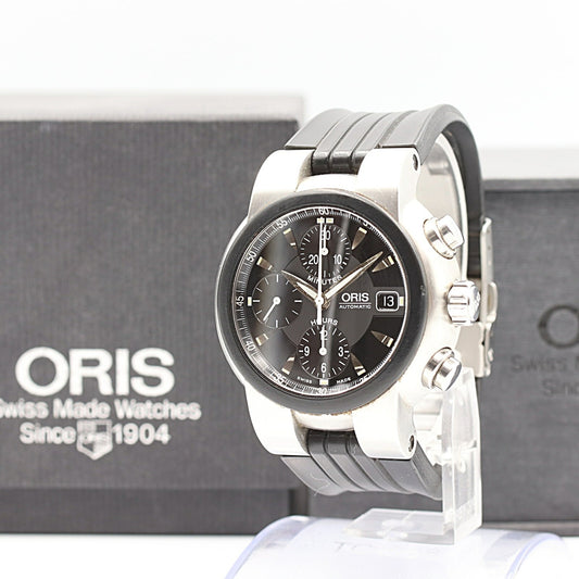 N MINT Vintage 1990s ORIS  7521-44 Automatic Black Dial  42mm 15.5cm Mens Watch