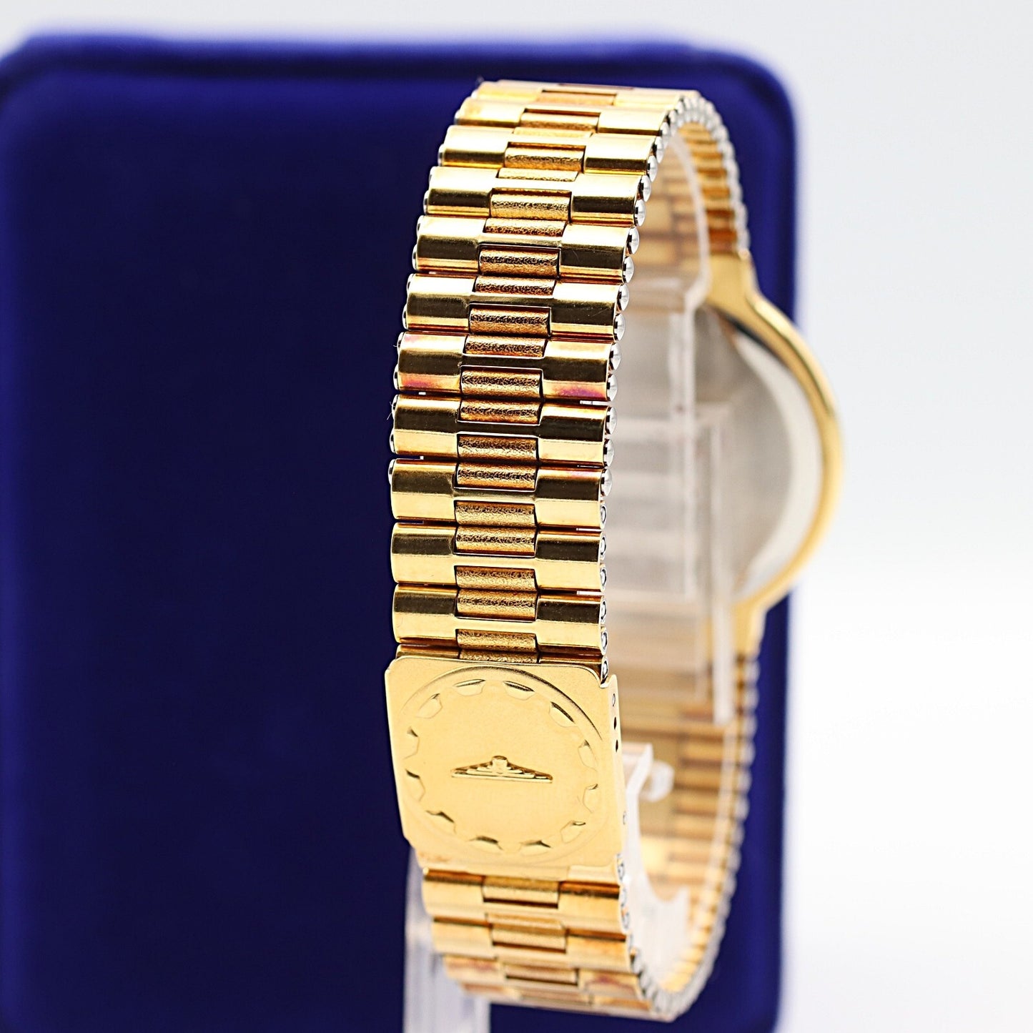 *NEAR MINT* Vintage 1990s LONGINES Conquest L161 Qz Gold Round 32mm Mens Watch