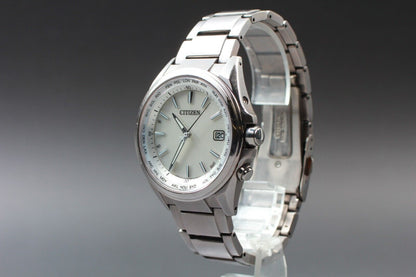 N MINT CITIZEN CB1070-56A H149-S096073 Automatic White dial Wristwatch JAPAN