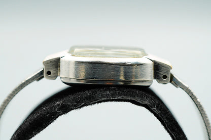 *Exc+5* Vintage 1972 SEIKO 01-3360 Hand Winding Silver Oval 16mm Women Watch