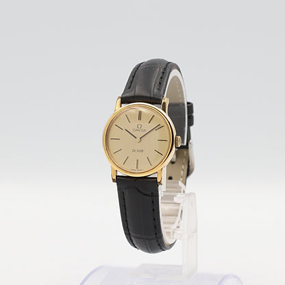 N MINT Vintage 1970 OMEGA De Ville Cal.625 Hand Wind Gold Round 25mm Women Watch