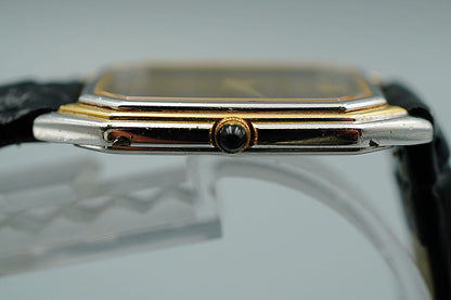 *Exc+4* Vintage 1972 SEIKO DOLCE 6020-5930 Quartz Black Square 29mm Mens Watch