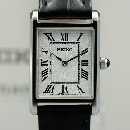 *MINT* Box & Paper SEIKO 4N30-00H0 Quartz Silver Dial Square 19mm Women Watch