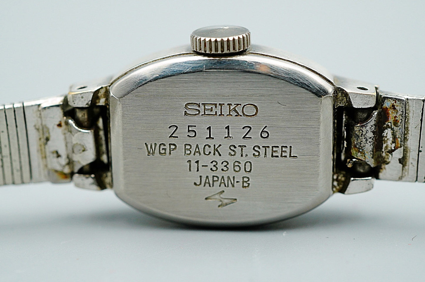 *Exc+5* Vintage 1972 SEIKO 01-3360 Hand Winding Silver Oval 16mm Women Watch