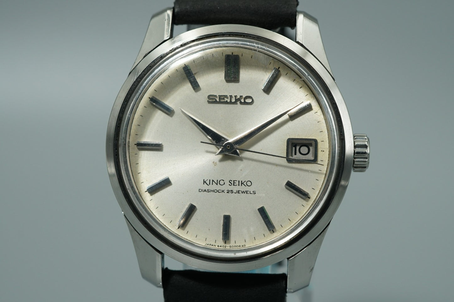 *N MINT* Vintage 1965 SEIKO KING 4402-8000 Automatic Silver 35mm Mens Watch