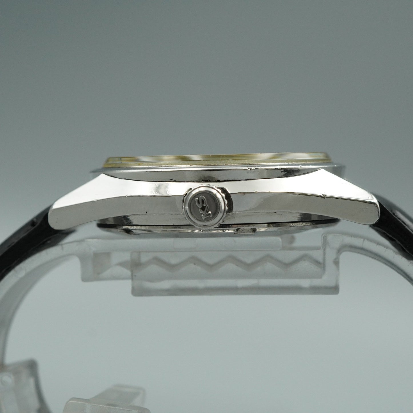 N MINT Vintage SEIKO Hi-Beat 5625-7113 Automatic Silver Round 36mm Mens Watch