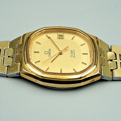 *Exc+4* Vintage 1977 OMEGA De Ville Cal.1332 Qz Gold Octagon 34mm Mens Watch