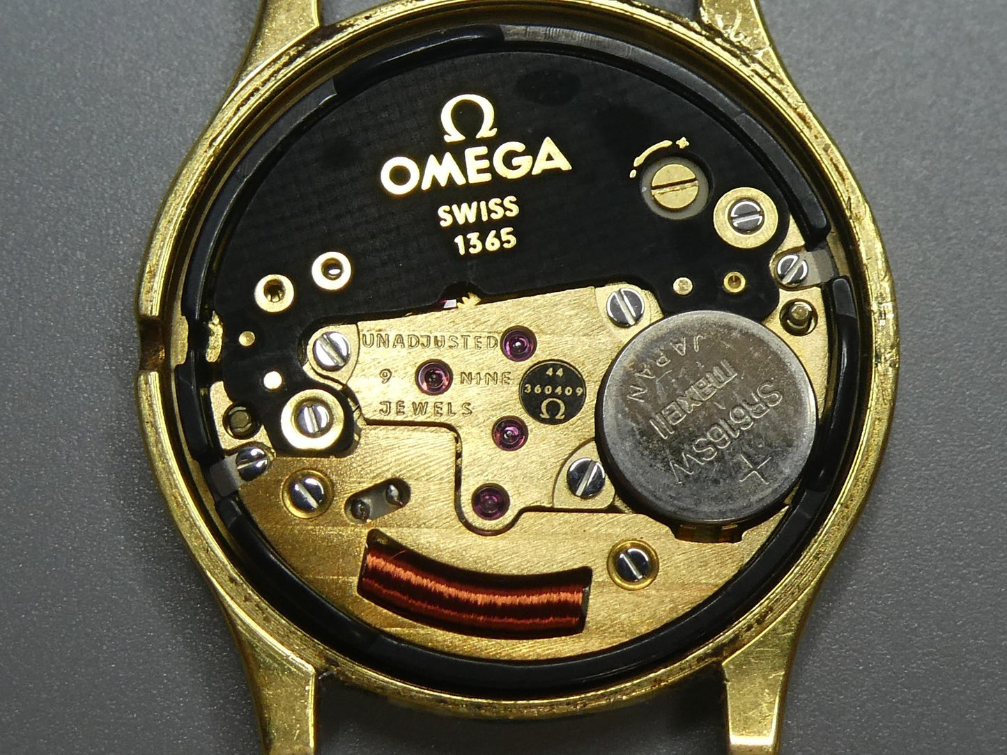 *NEAR MINT* Vintage 1979 OMEGA De Ville Cal.1365 Qz Gold Round 24mm Women Watch