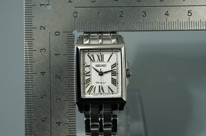 *MINT* SEIKO Premier 1N01-0RJ0 Quartz White Dial Square 22mm Women,Ladies Watch