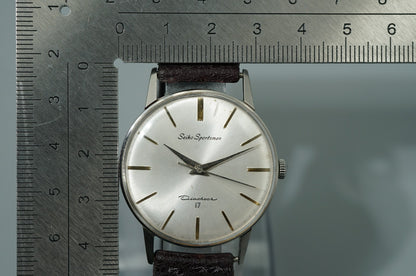 *Exc+5* Vintage1964 SEIKO Sportman J15005 Hand Winding Silver 35mm Mens Watch