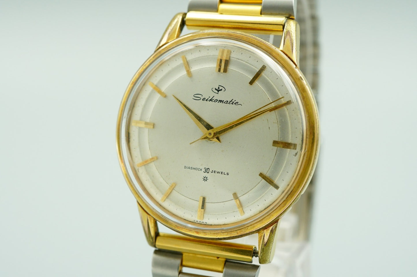 *Exc+5* Vintage SEIKO matic 15007DE Automatic Silver Dial Round 36mm Mens Watch