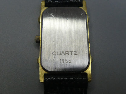 Vintage 1998 OMEGA De Ville Cal.1455  Qz White Dial Rectangle 16mm Women Watch