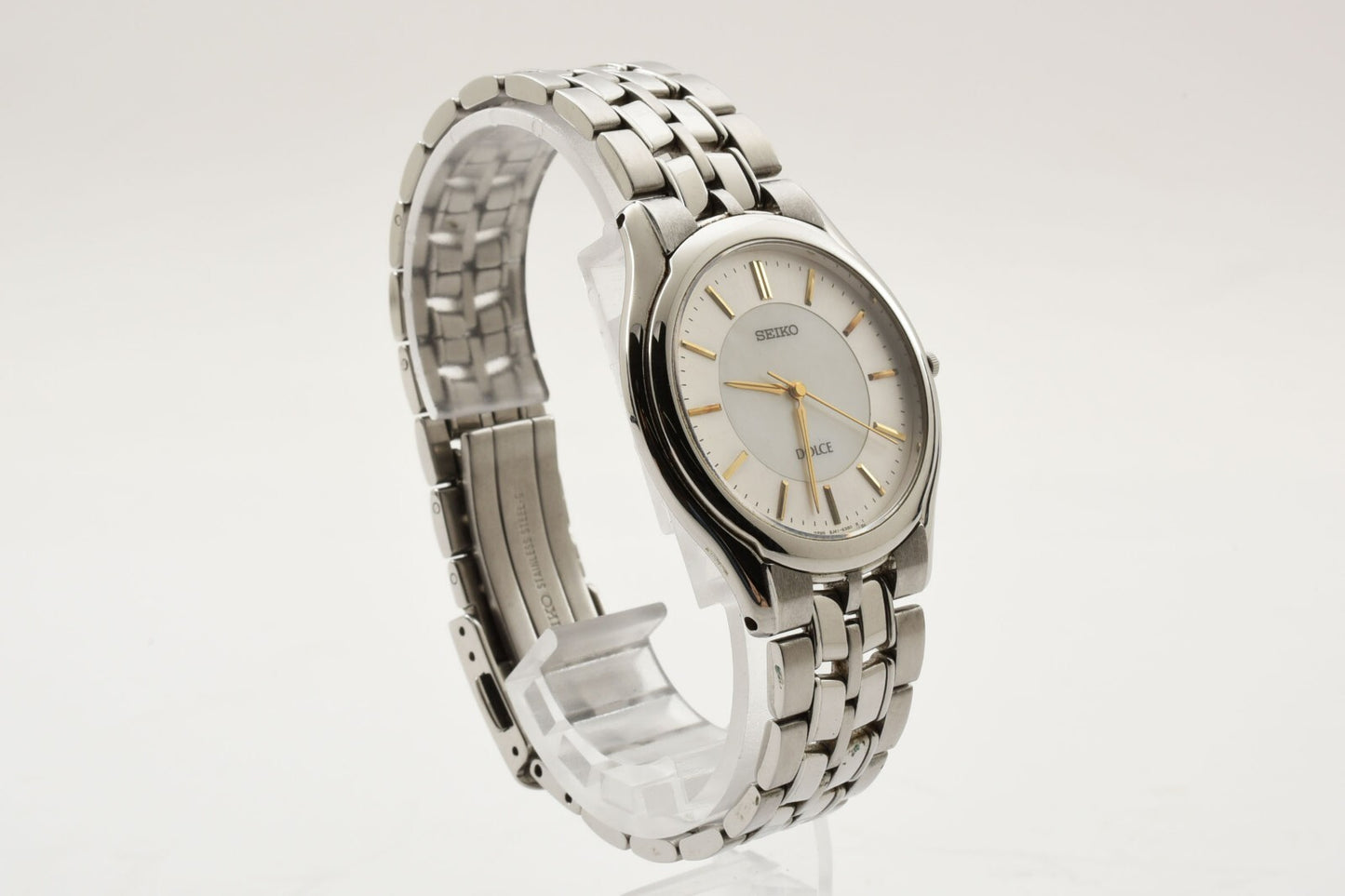 Near MINT Seiko Dolce 8J41-6030 silver Mens Vintage Watch From JAPAN