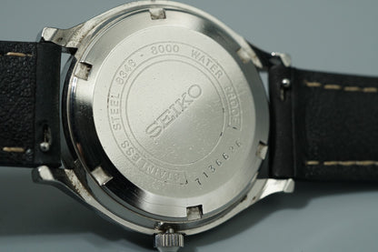 N MINT Vintage 1967 SEIKO BUSINESS-A 8346-8000 Hand Wind Silver  36mm Mens Watch