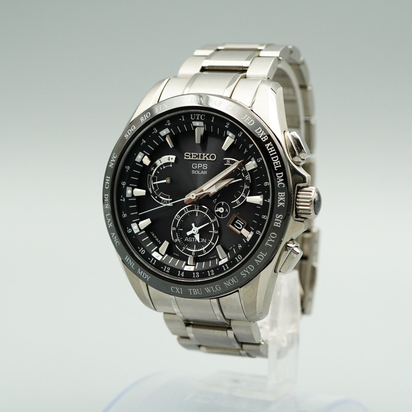 *MINT in Box* SEIKO ASTRON SBXB045 8X53-0AB0 Solar Black Round 45mm Mens Watch