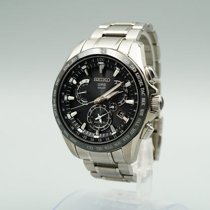 *MINT in Box* SEIKO ASTRON SBXB045 8X53-0AB0 Solar Black Round 45mm Mens Watch