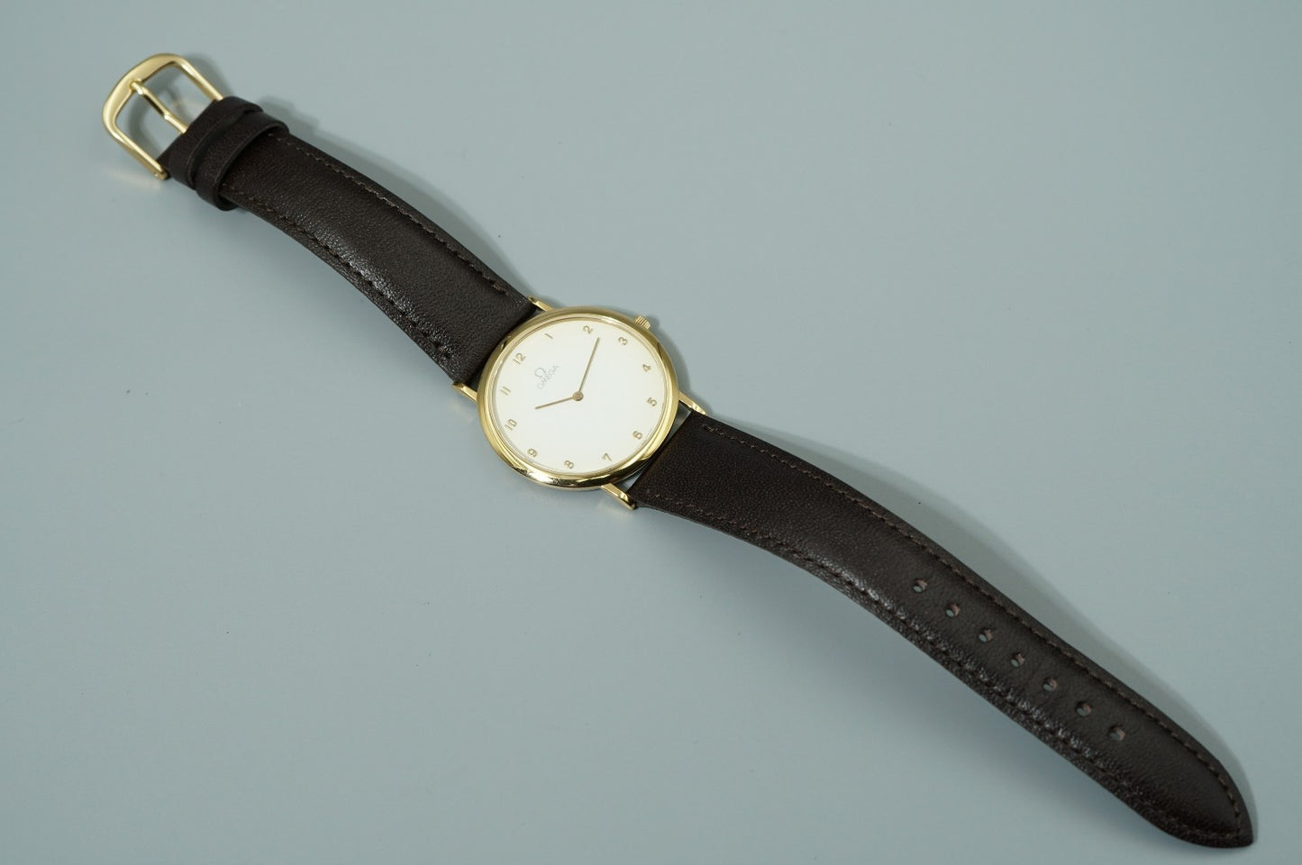 *N MINT* Vintage 1986 OMEGA De Ville Cal.1378 Quartz White Dial 32mm Mens Watch