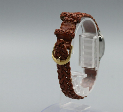 *NEAR MINT* Vintage OMEGA De Ville Quartz Silver Dial Square Women Watch