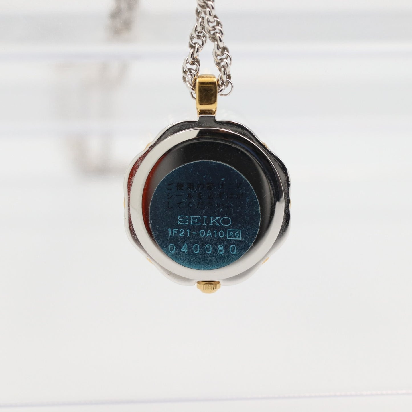 *Exc+5* Vintage SEIKO 1F21-0A10 Quartz White Dial Round 20mm Women Watch JAPAN