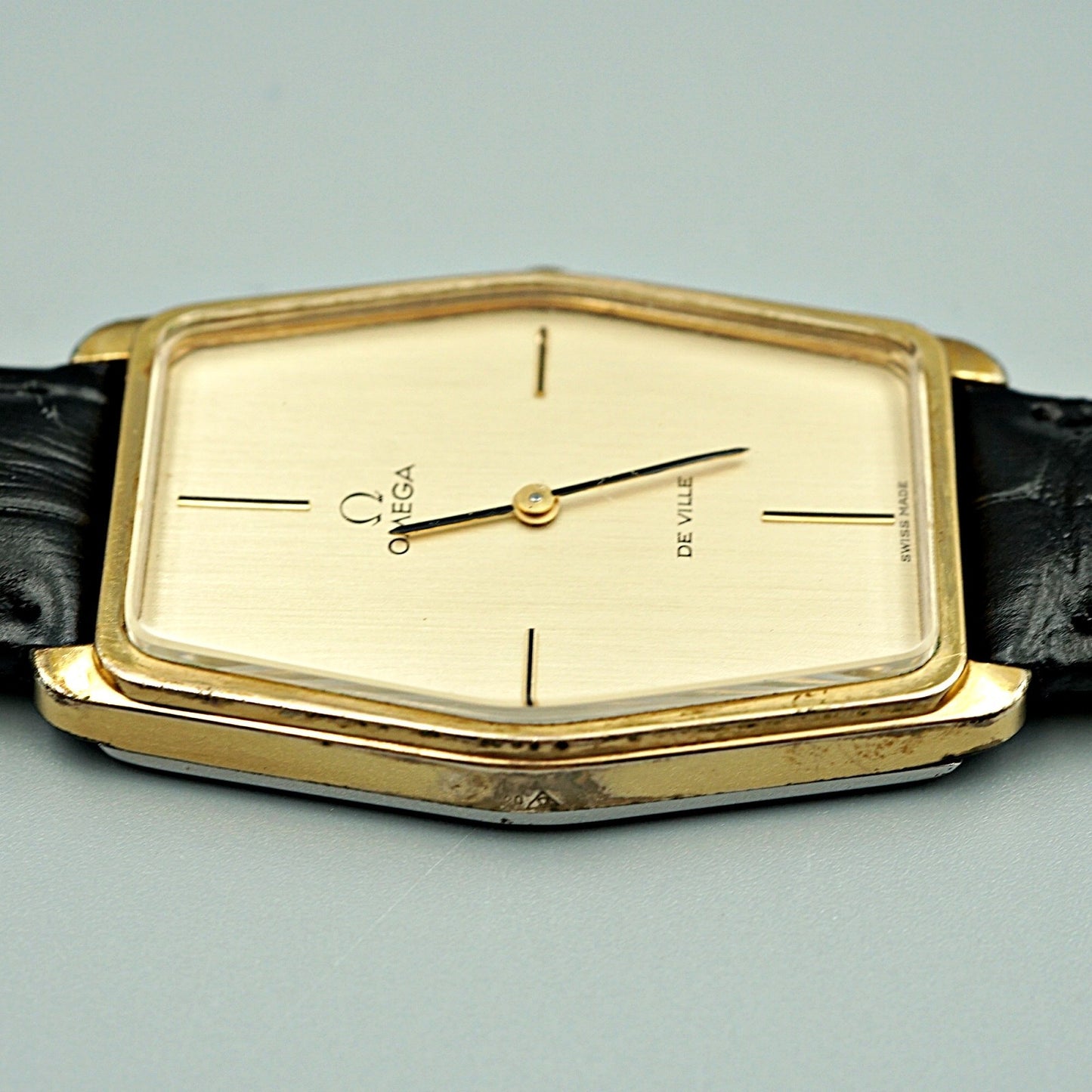 Exc+5 Vintage 1972 OMEGA De Ville Cal.620 HandWind Gold Hexagon 28mm Women Watch