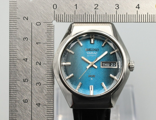 RARE *N MINT* Vintage KING SEIKO KS VANAC 5626-723A Automatic Blue Mens Watch