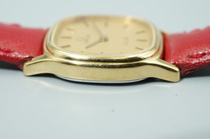 *N MINT* Vintage 1990s OMEGA De Ville Cal.1455 Quartz Gold 20mm Women Watch