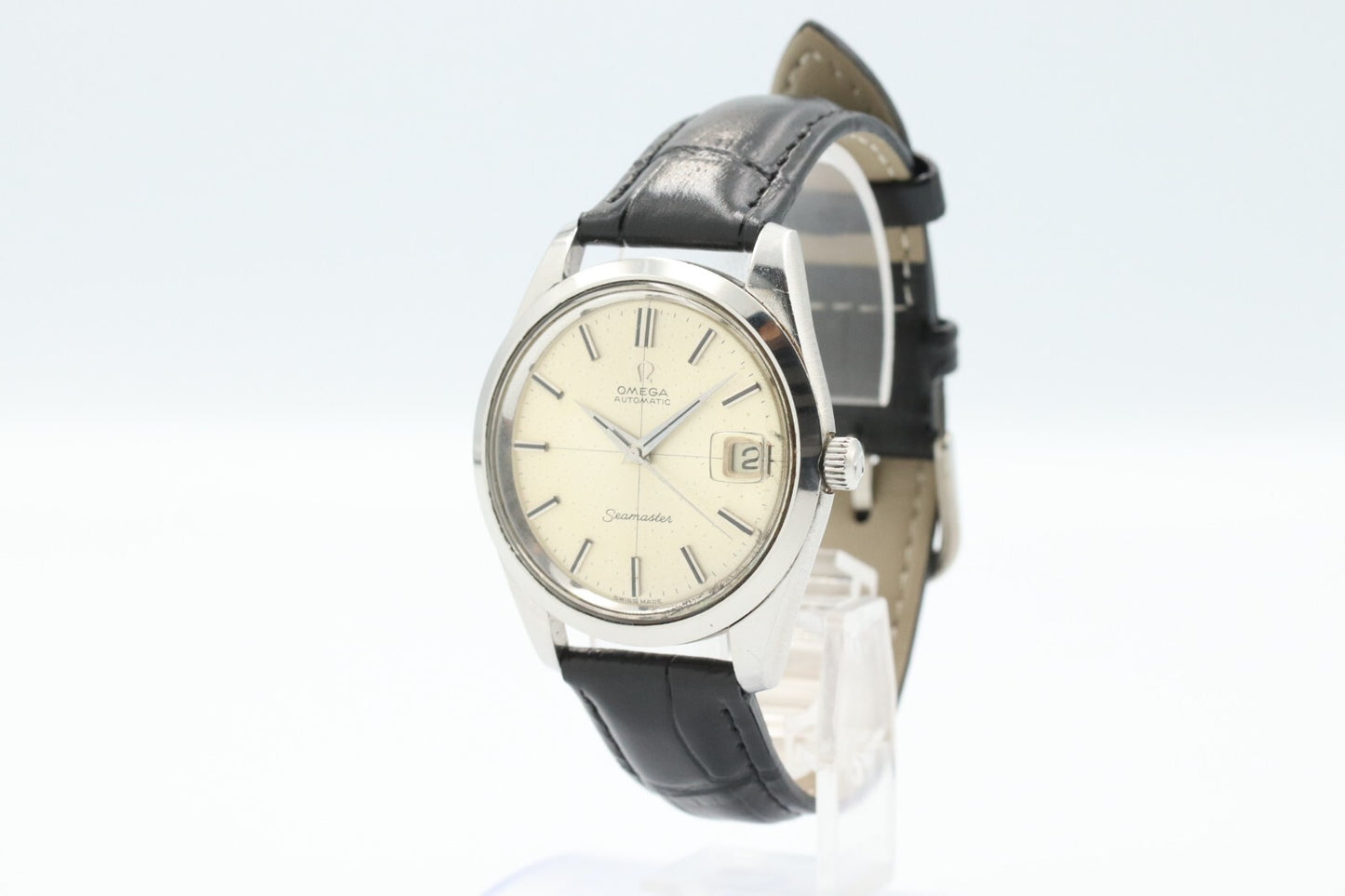 *Exc+5* Vintage OMEGA Seamaster 200m Cal.565 Hand Winding Silver Dial Mens Watch
