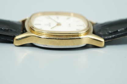 *Exc+4* Vintage OMEGA De Ville Cal.1387 Qz White Square 21mm Women,Ladies Watch
