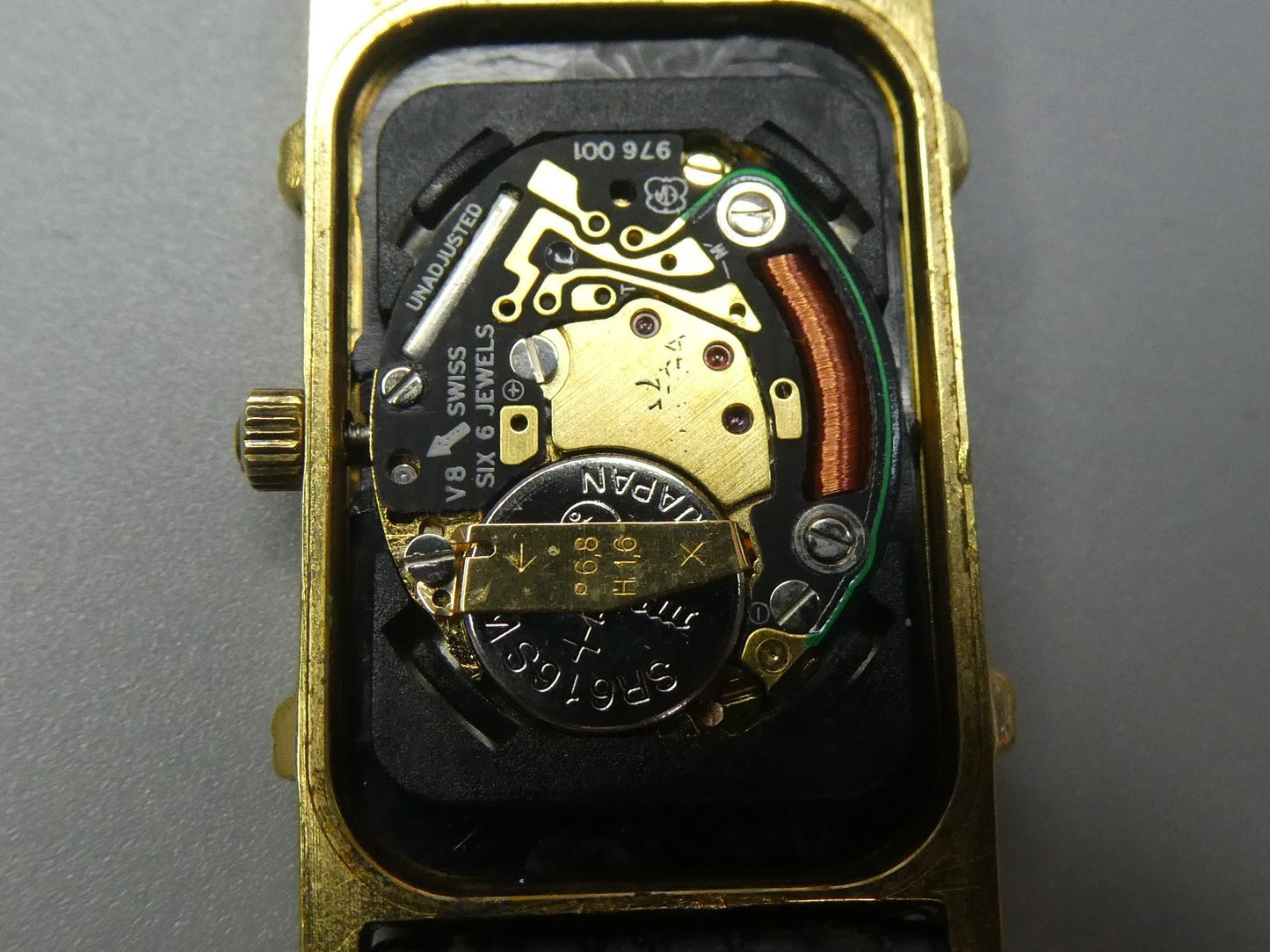 Vintage 1998 OMEGA De Ville Cal.1455  Qz White Dial Rectangle 16mm Women Watch