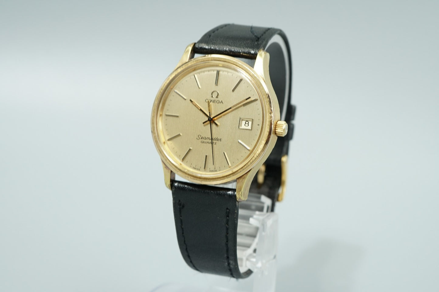 *Exc+5* Vintage 1976 OMEGA Seamaster Cal.1342 Quartz Gold Round 36mm Mens Watch