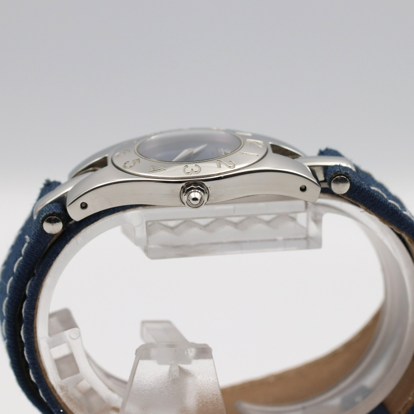 *N MINT* Vintage 1990s BAUME＆MERCIER GENEVE 65305 Qz Navy Round 24mm Women Watch