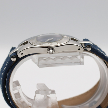 *N MINT* Vintage 1990s BAUME＆MERCIER GENEVE 65305 Qz Navy Round 24mm Women Watch