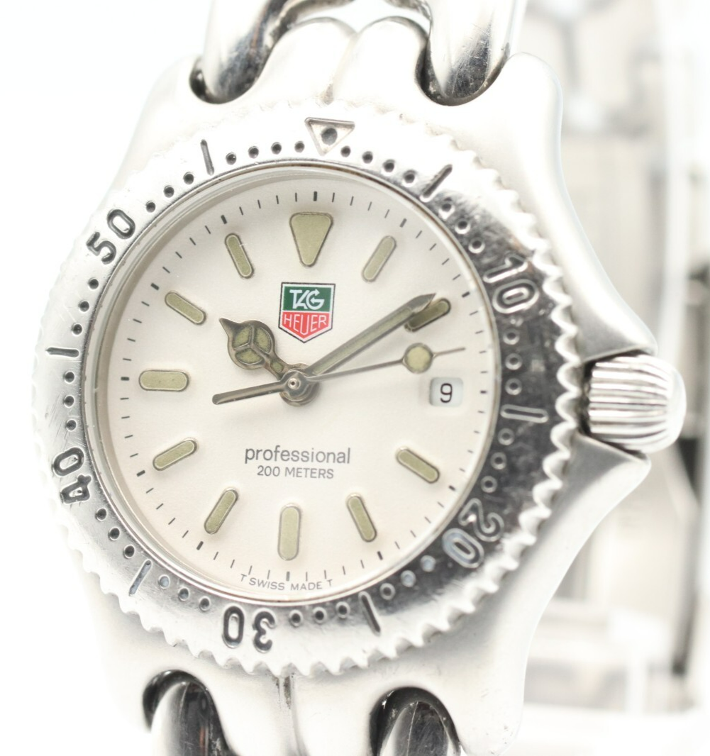 *N MINT* Vintage TAG HEUER Professional 200 S99.015 Quartz White Women Watch