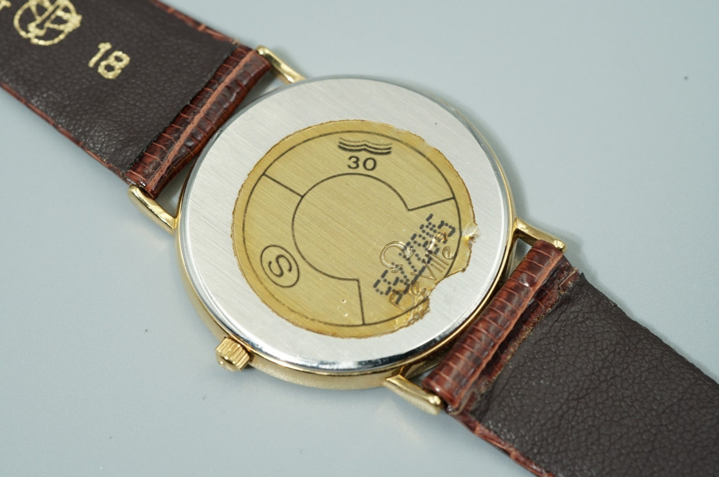 NEAR MINT Vintage 1986 OMEGA De Ville Cal.1378 Quartz Gold Dial 32mm Women Watch
