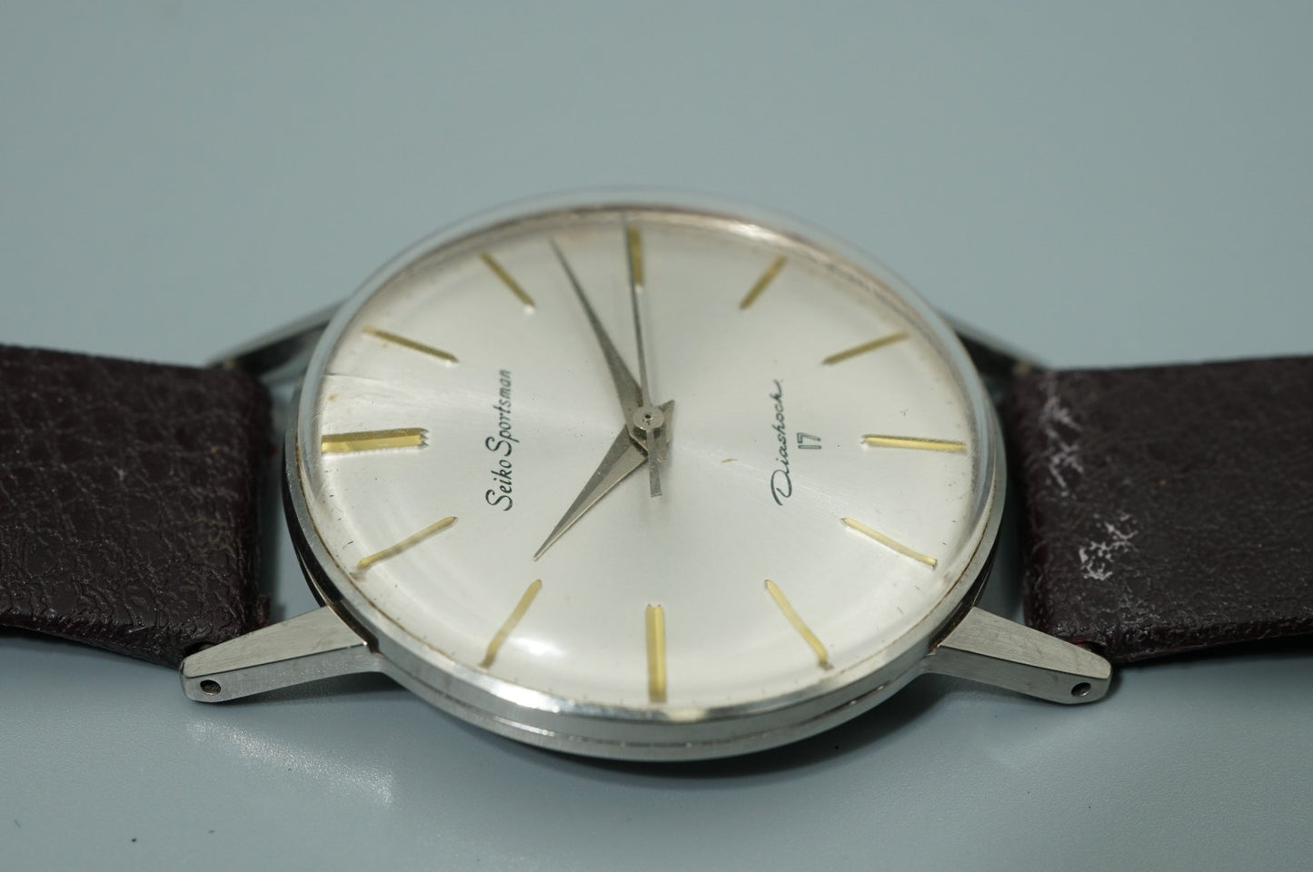 *Exc+5* Vintage1964 SEIKO Sportman J15005 Hand Winding Silver 35mm Mens Watch