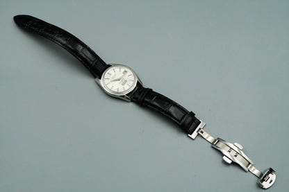 N MINT+++ Vintage 1960s SEIKO SEIKO MATIC Automatic Silver Round 37mm Mens Watch