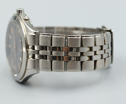 *NEAR MINT* Vintage SEIKO Dolce 7B52-0AC0 Solar Black Dial Round Mens Watch