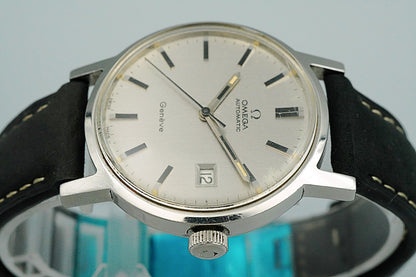 *Working for As-is* Vintage OMEGA Geneve Automatic Silver Dial 35mm Mens Watch