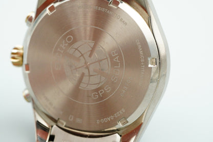 *NEAR MINT* SEIKO ASTRON SBXB087 8X22-0AG0-2 Solar Black Dial 46mm Mens Watch