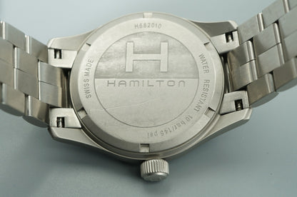 *N MINT* HAMILTON Khaki H682010 Quartz Navy Dial Blue 38mm Date Mens Watch