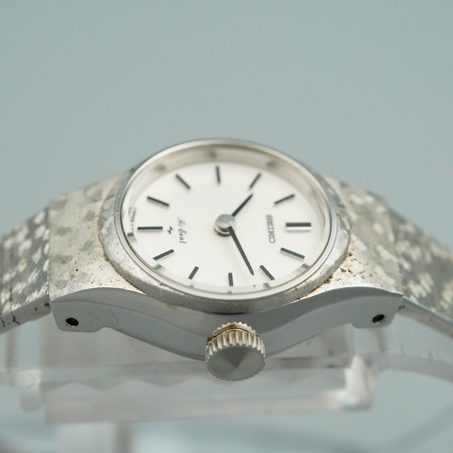 *Exc+5* Vintage 1975 SEIKO HI-BEAT 1120-0120 Hand Wind Silver 19 mm Women Watch